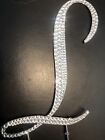 Crystal Rhinestone Cake Topper Silver Letter L 5    High