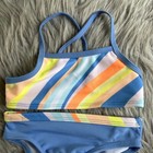 Wonder Nation Swimsuit Baby Girls Size 18 Months Blue Two Piece Swimwear