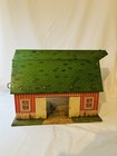 Marx Vintage Happi Time Tin Litho Toy Barn Red Metal 2 Story Farmhouse 50s