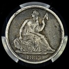 1837 Seated Half Dime     Pcgs Vf-30     Small Date Very Fine Coin Silver    trusted   
