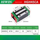 1pcs   Hiwin Silver Linear Guide Slider Hgh45ca High Assembly Standard Slider