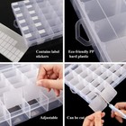 2 Pack Clear Plastic Organizer Storage Box Container With Adjustable Dividers