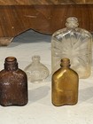 Lot Of Vintage Whiskey Bottles Flasks W 4 Roses  Sample Sizes  World   s Fair 1933