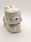 Vtg 1940 s Shawnee Pottery Poodle Dog Wearing A Beret Piggy Bank Cold Painted 