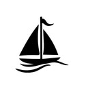 Sailboat And Waves Vinyl Decal Sticker Car Truck Window Laptop Nautical