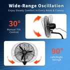 24 Inch 3   speed High   velocity Metal Industrial Wall Mount Fan For Garage
