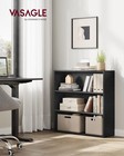 Bookshelf  31 5 Inches Wide  3-tier Open Bookcase With Adjustable Storage Shelve