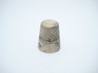 Antique Sterling Silver 17 7mm Etched Design Sewing Thimble