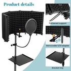 Microphone Stand With Isolation Shield And Pop Filter For Recording