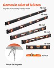 Shockproof Magnetic Torpedo Levels 6pcs Metric Imperial Construction Tool Set