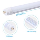 T8 8ft Fa8 Single Pin Led Tube Light Bulbs 45w T12 8 Foot Led Shop Light 5000k