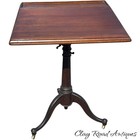 Antique Industrail Drafting Drawing Table Cast Iron Mahogany 2 Drawer Mass Sign