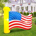 6 Ft Patriotic Usa Flag Inflatable 4th Of July Outdoor Decorations Clearance   