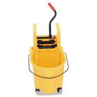 Wavebrake 35 Qt Down-press Mop Bucket And Wringer Combo On Wheels  Yellow  Fo   