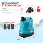 Submersible Water Pump 924 Gph Efficient For Aquarium Fish Tank Pond Hydroponics