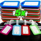 10 Travel Luggage Bag Tag Plastic Suitcase Baggage Office Name Address Id Label