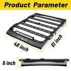400lbs Roof Rack Cargo Basket For 2005-2023 Toyota Tacoma Double Cab W light Bar