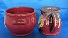 Deneen Pottery Burgundy Soup Bowl  Coffee Mug Drip Original Pancake House 2011