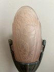 Vintage Sarsaparrilla Art Deco Wall Sconce Lamp Pink Satin Glass Shade