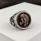 Handmade Sterling Silver Leo Zodiac Ring Astrology Sign Mens Womens