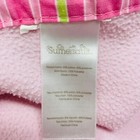 Sumersault Pink Baby Blanket With Pink And Green Stripe Trim Security Lovey