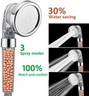 High Turbo Pressure Shower Head Bathroom Powerful Energy Water Saving Filter Us