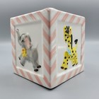 Vintage Ceramic Baby Nursery Planter Vase With Giraffe Elephant Lamb Room Decor