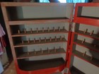 Xrare Big Antique Swing Open Doors Handmade Wood Sewing quilt Box-26  X 16  X 5 