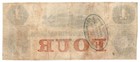 1861  4 State Of South Carolina  Charleston Obsolete Note - Vf - Fort Moultrie 