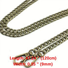 1pc 120cm Metal Bag Chain Strap Replacement Crossbody Shoulder Purse Handle