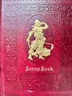Antique Red Embossed Scrapbook Photo Album String Bound Blank Pages Usa