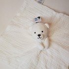 Infants White  bear Lovey  Muslin Security Blanket - Brand New W  Tags