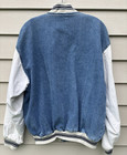 Elvis Presley Denim Baseball Jacket Men s Size Xl Embroidered Signature Guc