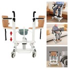 Patient Nursing Hydraulic Lift Transfer Chair Adjustable Wheelchair With Desktop