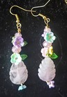 Handcrafted Rose Quartz Jewelry Set Necklace Bracelet Earrings Pink 