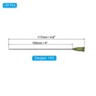 20 Pcs 14g 4 Inch Blunt Tip Dispensing Needles For Adhesive Glue  Olive Green