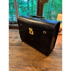 Vintage Leather Medical Veterinary Utility Bag Bag Brass Hardware Latch 40s 50s