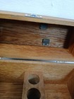Vintage Wooden Cigar Humidor Box     Mid-century Cedar Interior     Holds 2 Cigars