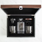 Atlanta Falcons - Engraved Football Whiskey Decanter And 2 Glasses In Wood Box