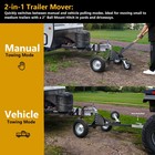 Xtremepowerus 1 500lbs Adjustable Trailer Dolly Mover 2  Hitch Ball  24  -37 5  