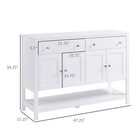 47  Modern Kitchen Sideboard Buffet Storage Cabinet W  Adjustable Shelves White