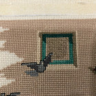 Southwestern Finished Cross Stitch Native Americans Canvas 9 5w    X  7 75h   