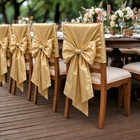 Gold Wedding Chair Cover Bow Set 16 Covers   3 Tablecloths Event Decor