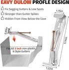 50 Pack Gutter Hangers  Gutter Hangers 5 Inch  Rain Gutter Hangers  Heavy Dut   