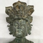 Chinese Buddhism Bronze W oxidized Patina Bodhisattva Statue  15    Tall