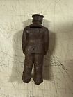 Original Antique Vtg Arcade Cast Iron Policeman Man Cop Still Penny Bank