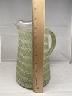 Vintage Green Glass Spaghetti String Pitcher Mid Century Modern  Tea   Water