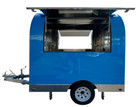 65  Vendor Trailer Mobile Concession Food Vending Cart Blue