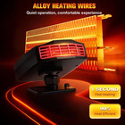 150w Black Portable Car Heater With 360 Degree Rotation For Defrosting And Defog