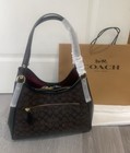 Erin Shoulder In Signature Canvas Caq87 Gold walnut black